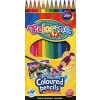Spalvoti pieštukai, akvareliniai,su teptuku COLORINO, 12 spalvų