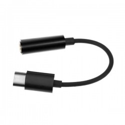 GEMBIRD CCA-UC3.5F-01 USB type-C plug to stereo 3.5 mm audio adapteris, juodas