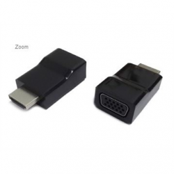 Gembird Black | HDMI | VGA | HDMI to VGA adapter, single port