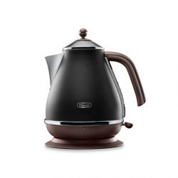 Delonghi Icona Vintage KBOV2001BK Standard kettle, Stainless steel, Black, 2000 W, 1.7 L, 360° rotational base
