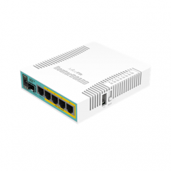 Mikrotik Wired Ethernet Router RB960PGS, hEX PoE, CPU 800MHz, 128MB RAM, 16MB, 1xSFP, 5xGigabit LAN, 1xUSB, Power Output On ports 2-5, Ourput: 1A max per port; 2A max total, RouterOS L4 MikroTik | hEX PoE Router | RB960PGS | No Wi-Fi | 10/100/1000 Mbit/s 