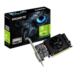 Gigabyte | Low Profile | NVIDIA | 2 GB | GeForce GT 710 | GDDR5 | Cooling type Active | HDMI ports quantity 1 | PCI Express 2.0 | Memory clock speed 5010 MHz | Processor frequency 954 MHz