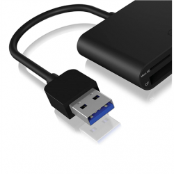 ICY BOX | IB-CR301-U3 USB 3.0 External card reader | USB 3.0 Type-A | 3 x card reader slot: CF, SD, microSD