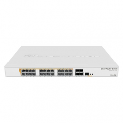 MikroTik | CRS328-24P-4S+RM Gigabit Ethernet POE/POE+ router/switch | Managed L3 | Rackmountable | 1 Gbps (RJ-45) ports quantity 24x 1GbE | SFP+ ports quantity 4x SFP+ | PoE/Poe+ ports quantity 24 | Power supply type Single | 12 month(s)