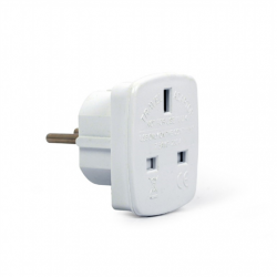 Gembird | AC power adapter, UK socket to EU Schuko plug, 7.5 A | Travel adapter