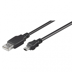 Goobay 50767 USB 2.0 Hi-Speed cable, black, 1.8 m | Goobay | USB-A to mini-USB