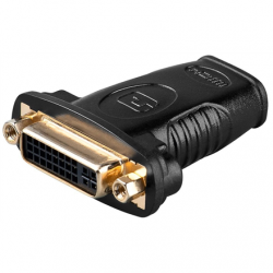 Goobay | Black | HDMI female (Type A) | DVI-I female Dual-Link (24+5 pin) | HDMI/DVI-I adapter, gold-plated | 68690