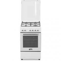 Simfer | Cooker | 5405SERBB | Hob type Gas | Oven type Electric | White | Width 50 cm | Electronic ignition | Depth 60 cm | 43 L