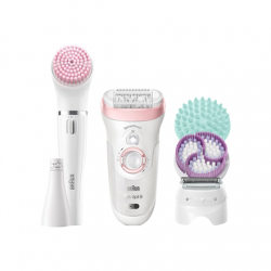 Braun Epilator Silk-épil Beauty Set 9 9/985 BS Operating time (max) 50 min Bulb lifetime (flashes) Not applicable Number of power levels 2 Wet & Dry White/Rose