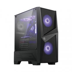 MSI MAG FORGE 100M PC Case, Mid-Tower, USB 3.2, Black MSI | MAG FORGE 100M | Black | ATX | Power supply included No
