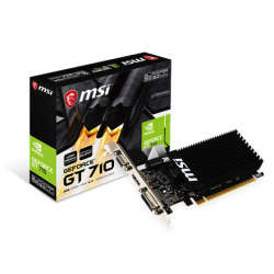 MSI | GT 710 2GD3H LP | NVIDIA | 2 GB | GeForce GT 710 | DDR3 | DVI-D ports quantity 1 | HDMI ports quantity 1 | PCI Express 2.0 x16 (uses x8) | Memory clock speed 1600 MHz | Processor frequency 954 MHz | VGA (D-Sub) ports quantity 1
