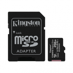 Kingston | Canvas Select Plus | UHS-I | 256 GB | MicroSDXC | Flash memory class 10 | SD Adapter