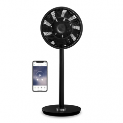 Duux Smart Fan Whisper Flex Stand Fan Timer Number of speeds 26 3-27 W Oscillation Diameter 34 cm Black