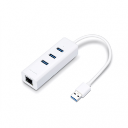 TP-LINK | USB 3.0 3-Port Hub & Gigabit Ethernet Adapter 2 in 1 USB Adapter | UE330