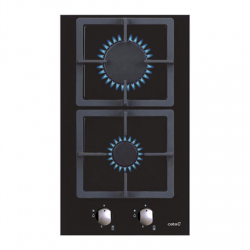 CATA | SCI 3002 BK | Hob | Gas on glass | Number of burners/cooking zones 2 | Rotary knobs | Black