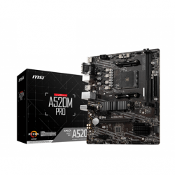 MSI | A520M PRO | Processor family AMD | Processor socket AM4 | DDR4 | Memory slots 2 | Number of SATA connectors | Chipset AMD A | Micro ATX