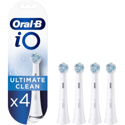 Oral-B | iO Ultimate Clean | Toothbrush Replacement Heads | Heads | For adults | Number of brush heads included 4 | White