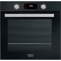 Hotpoint Oven FA5 841 JH BL HA 71 L, Multifunctional, AquaSmart, Knobs and electronic, Height 59.5 cm, Width 59.5 cm, Black