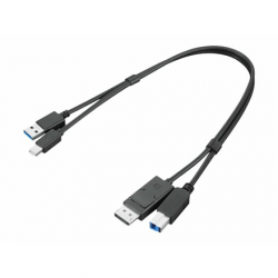 Lenovo | ThinkStation mDP + USB-A 3.0 to DP + USB-B 3.0 Dual Head Cable