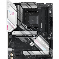 Asus ROG STRIX B550-A GAMING Processor family AMD, Processor socket AM4, DDR4 DIMM, Memory slots 4, Supported hard disk drive interfaces 	SATA, M.2, Number of SATA connectors 6, Chipset AMD B550, ATX