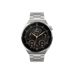 WATCH | GT 3 Pro (46 mm) | Smart watch | GPS (satellite) | AMOLED | Touchscreen | Activity monitoring 24/7 | Waterproof | Bluetooth | Titanium Gray Case with Titanium Strap, Odin-B19M