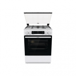 Cooker | GK6C4WF | Hob type Gas | Oven type Electric | White | Width 60 cm | Grilling | Depth 60 cm | 71 L