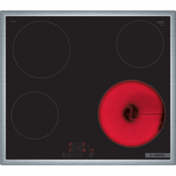 Bosch Hob PKE645BB2E Series 4 Vitroceramic Number of burners/cooking zones 4 Touch Timer Black