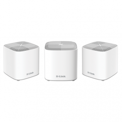 D-Link Dual Band Whole Home Mesh Wi-Fi 6 System COVR-X1863 (3-pack) 802.11ax,  574+1201 Mbit/s, 10/100/1000 Mbit/s, Ethernet LAN (RJ-45) ports 1, Mesh Support Yes, MU-MiMO Yes, Antenna type 2 x 2.4G WLAN Internal Antenna, 2 x 5G WLAN Internal Antenna