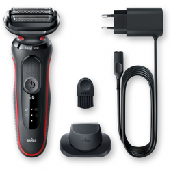 Braun | Shaver | 51-R1200s | Operating time (max) 50 min | Wet & Dry | Black/Red
