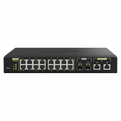 QNAP | 16 ports 2.5GbE RJ45 with PoE 802.3at (30W), 2 ports 10GbE SFP+, 2 ports 10GbE RJ45 with PoE 802.3bt (90W) | QSW-M2116P-2T2S | Web managed | Rackmountable | 1 Gbps (RJ-45) ports quantity | SFP ports quantity | PoE ports quantity | PoE+ ports quanti