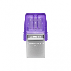 Kingston | DataTraveler | DT Micro Duo 3C | 256 GB | USB Type-C and Type-A | Purple