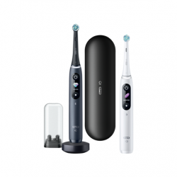 Oral-B | iO8 Series Duo | Electric Toothbrush | Rechargeable | For adults | ml | Number of heads | Black Onyx/White | Number of brush heads included 2 | Number of teeth brushing modes 6
