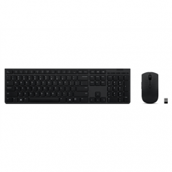 Lenovo | Professional Wireless Rechargeable Keyboard and Mouse Combo US Euro | Keyboard and Mouse Set | Wireless | Mouse included | US | Bluetooth | Grey | Wireless connection