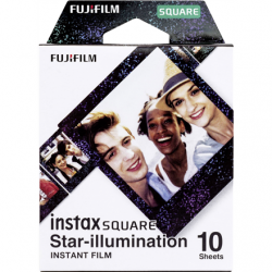 Fujifilm | Instax Square star Illumination Instant film (10pl) | 86 x 72 mm | Print Size: 86mm x 72mm, Image size: 62mm x 62mm | Quantity 10
