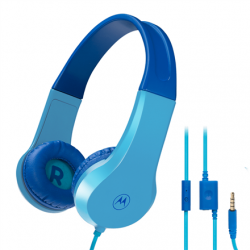 Motorola | Kids Wired Headphones | Moto JR200 | Over-Ear Built-in microphone | Over-Ear | 3.5 mm plug | Blue