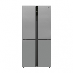 Candy Refrigerator  CSC818FX Energy efficiency class F, Free standing, Side by side, Height 183 cm, No Frost system, Fridge net capacity 288 L, Freezer net capacity 148 L, Display, Silver