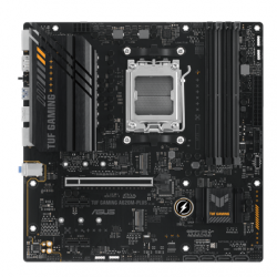 Asus TUF GAMING A620M-PLUS Processor family AMD Processor socket AM5 DDR5 DIMM Memory slots 4 Supported hard disk drive interfaces 	SATA, M.2 Number of SATA connectors 4 Chipset  AMD A620  Micro-ATX