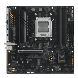 Asus | TUF GAMING A620M-PLUS WIFI | Processor family AMD | Processor socket AM5 | DDR5 DIMM | Memory slots 4 | Supported hard disk drive interfaces 	SATA, M.2 | Number of SATA connectors 4 | Chipset AMD A620 | Micro-ATX