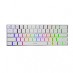 Genesis | THOR 660 RGB | Mechanical Gaming Keyboard | RGB LED light | US | White | Wireless | Bluetooth | USB Type-C | 588 g | Gateron Brown