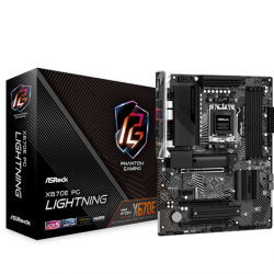 ASRock X670E PG Lightning Processor family AMD Processor socket AM5 DDR5 DIMM Memory slots 4 Supported hard disk drive interfaces SATA3, M.2 Number of SATA connectors 4 Chipset AMD X670 ATX
