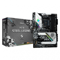 ASRock | X570 Steel Legend | Processor family AMD | Processor socket AM4 | DDR4 DIMM | Memory slots 4 | Supported hard disk drive interfaces SATA3, M.2 | Number of SATA connectors 8 | Chipset AMD X570 | ATX