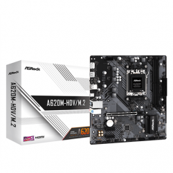 ASRock A620M-HDV/M.2 Processor family AMD Processor socket AM5 DDR5 DIMM Memory slots 2 Supported hard disk drive interfaces SATA3, M.2 Number of SATA connectors 2 Chipset AMD A620 Micro ATX
