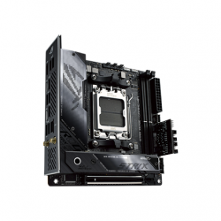 Asus ROG STRIX X670E-I GAMING WIFI Processor family AMD Processor socket AM5 DDR5 DIMM Memory slots 2 Supported hard disk drive interfaces SATA, M.2 Number of SATA connectors 2 Chipset  AMD X670 Mini-ITX