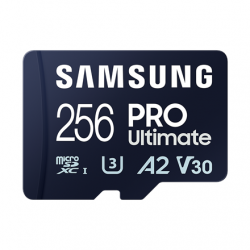 Samsung MicroSD Card with Card Reader PRO Ultimate 256 GB microSDXC Memory Card Flash memory class U3, V30, A2