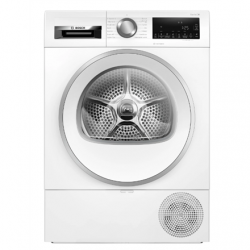Bosch Dryer machine with heat pump WQG233CPSN Energy efficiency class A+++ Front loading 8 kg LED Depth 61.3 cm Steam function White