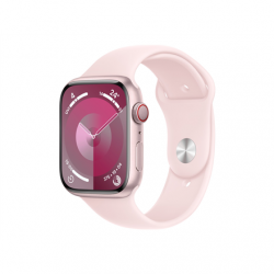 Apple Apple Watch Series 9 GPS + Cellular 45mm Pink Aluminium Case with Light Pink Sport Band - M/L Apple Watch Series 9 Smart watch GPS (satellite) Retina LTPO OLED 45mm Waterproof