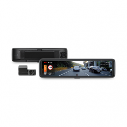 Mio MiVue R850T, Rear Camera GPS Wi-Fi Audio recorder Premium 2.5K HDR E-mirror DashCam with 11.88" Anti-glare Touchscreen