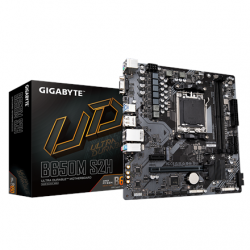 Gigabyte B650M S2H 1.0 M/B Processor family AMD Processor socket AM5 DDR5 DIMM Memory slots 2 Supported hard disk drive interfaces SATA Number of SATA connectors 4 Chipset AMD B650 Micro ATX