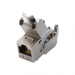 Digitus CAT 6A Keystone Module, Shielded, Tool-free Mounting Connection DN-93615