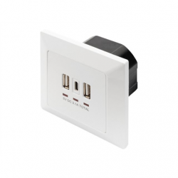 Digitus | Socket with USB A & USB-C Ports, flush mounted